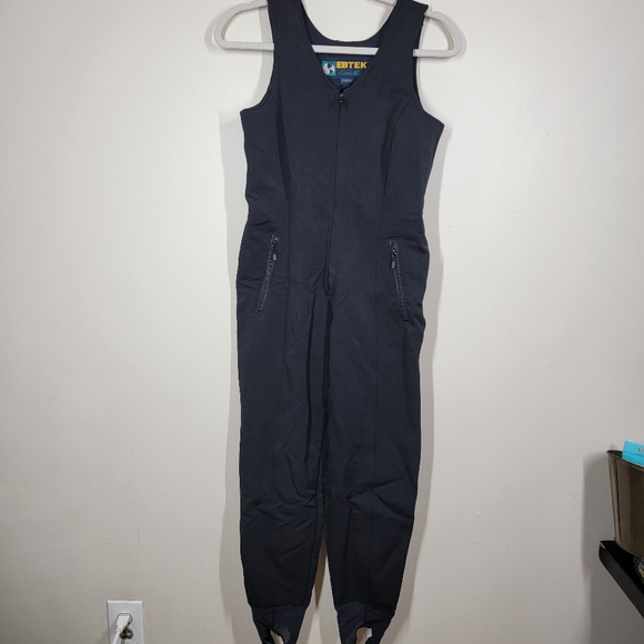 Ebtek Eddie Bauer women's ski bib overalls with foot stirrups 6 petite - Picture 2 of 7